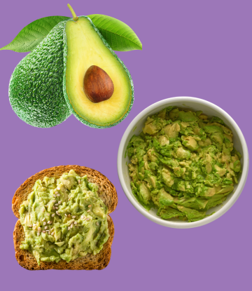 Avocado, guac and avocado on toast
