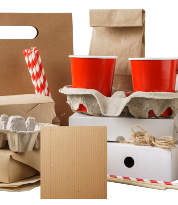 assorted cardboard paper and food boxes