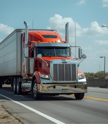 Freight truck on the road 