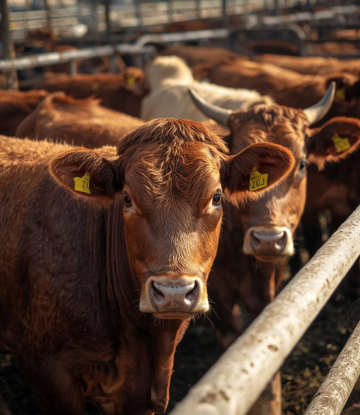 beef cattle on a lot