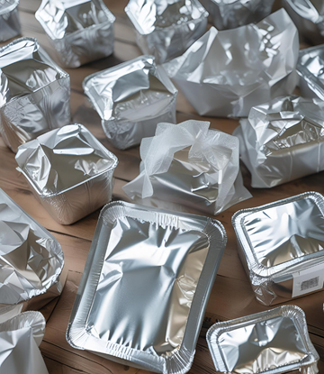 Assortment of aluminum packaging