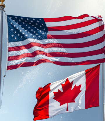 US and Canada Flags