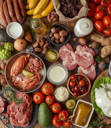 Assortment of food