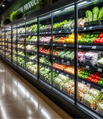 Refrigeration wall of produce 